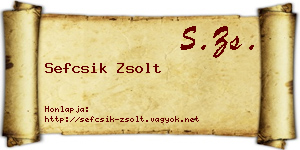 Sefcsik Zsolt névjegykártya