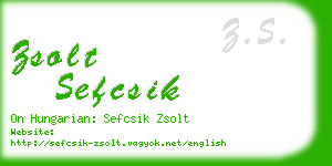 zsolt sefcsik business card